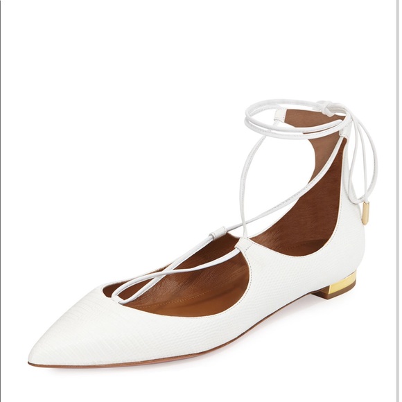 Aquazzura Shoes - Aquazzura Christy Lace Up Flats